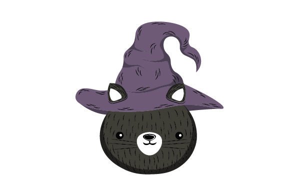 Cat Wearing a Witch Hat
