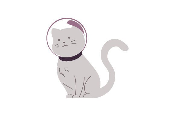 Cat Wearing Space Helmet