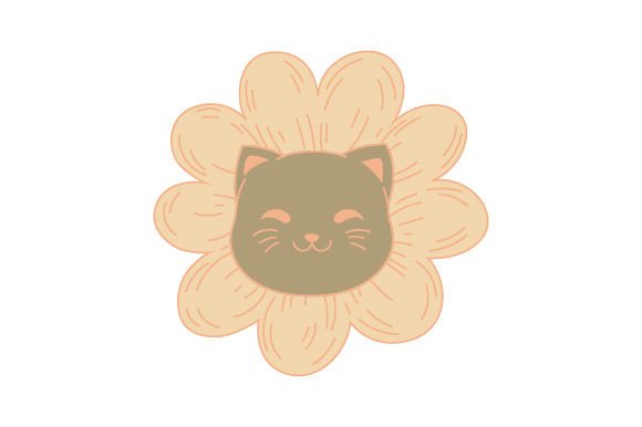 Cat with Flower Head