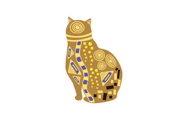 Decorated Cat Silhouette