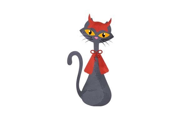 Halloween Cat - Watercolor