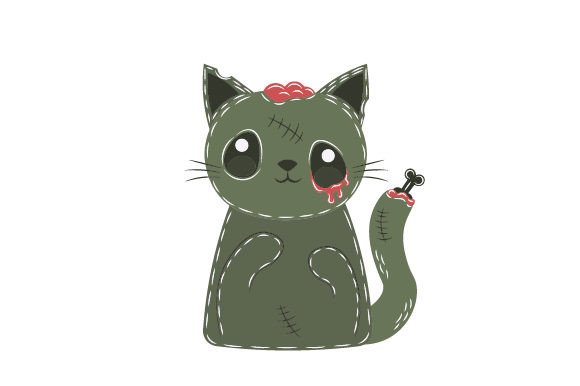 Halloween Cat Zombie