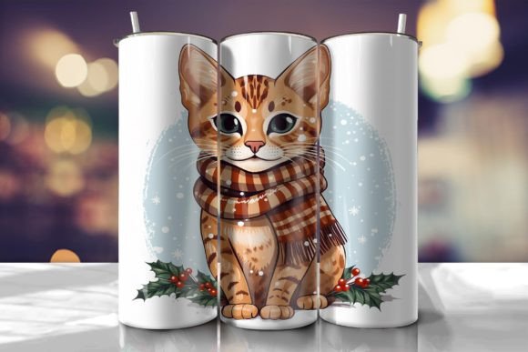 Ocicat Cat Christmas Tumbler Wrap