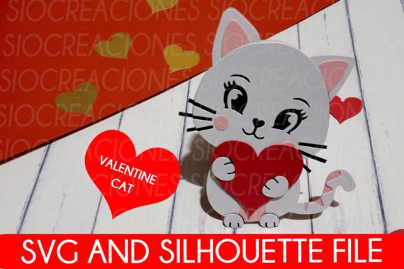 Valentine Cat, Love, Heart, SVG