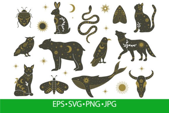 Witchcraft Magic Mystical Boho Doodle